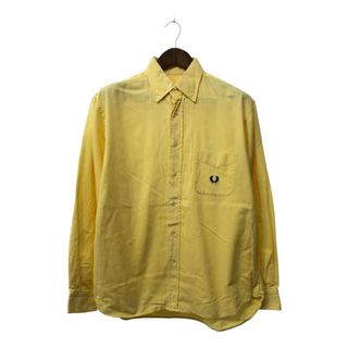 FRED PERRY - 90年代 イタリア製 FRED PERRY フレッドペリー 長袖シャツ ワンポイントロゴ イエロー (メンズ XL) 中古 古着 Q3143