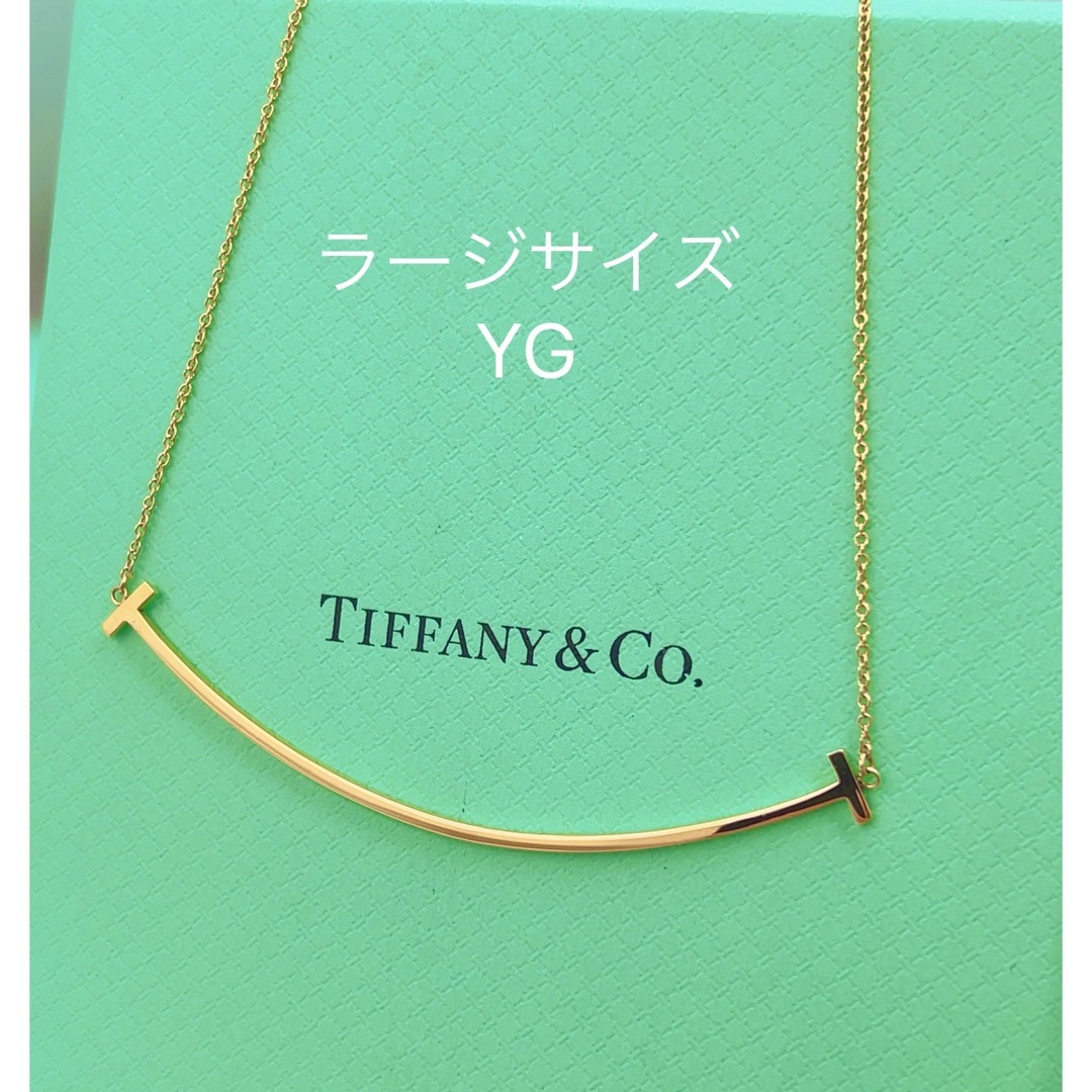 Tiffany & Co.(ティファニー)のTIFFANY&Co. ティファニーTスマイルネックレスイェーロゴールド レディースのアクセサリー(ネックレス)の商品写真