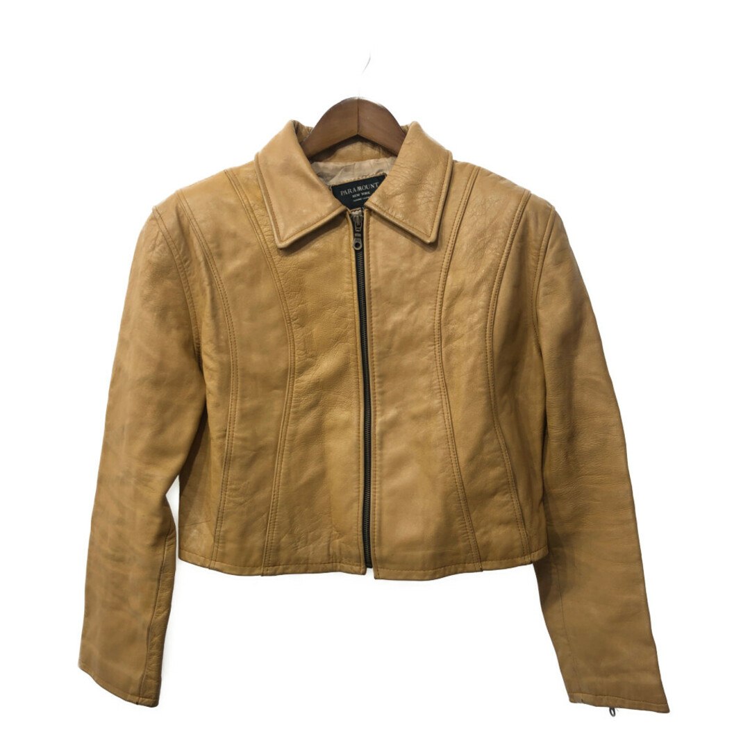 PARAMOUNT NEWYORK 短丈 レザー ライダースジャケット ベージュ PARAMOUNT NEWYORK 短丈 レザー ライダースジャケット ベージュ