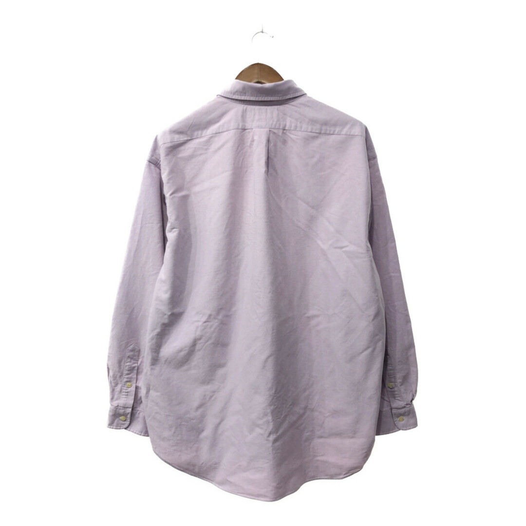 90年代 RALPH LAUREN ラルフローレン BIG SHIRT 長袖シャツ ワンポイントロゴ ピンク (メンズ XL相当) 中古 古着 Q3171 メンズのトップス(シャツ)の商品写真