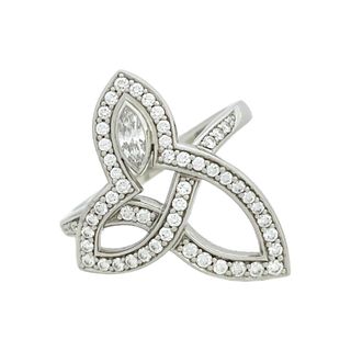 HARRY WINSTON - 　ハリーウィンストン HARRY WINSTON リリークラスター リング Pt950 ダイヤモンド ジュエリー