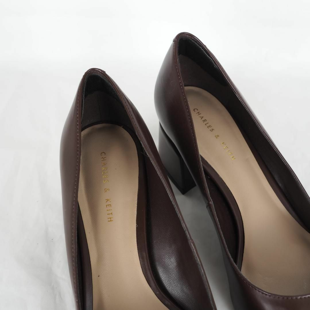 CHARLES&KEITH*パンプス*24-24.5cm*茶*M5773 レディースの靴/シューズ(ハイヒール/パンプス)の商品写真