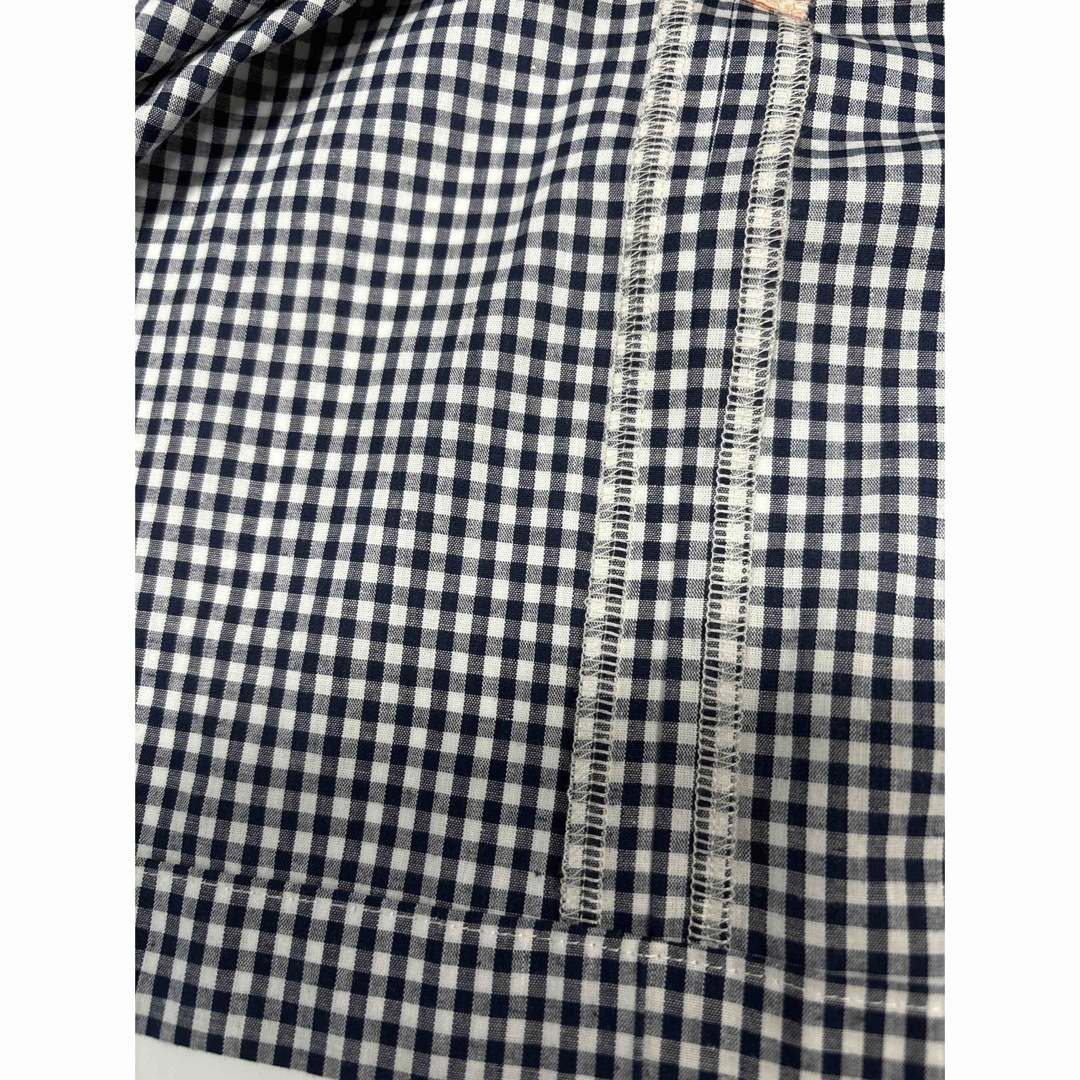 お着替え用ラップ風スカート　小学生　体育　ネイビーチェック ハンドメイドのキッズ/ベビー(外出用品)の商品写真