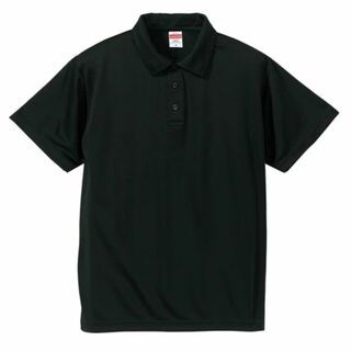 UnitedAthle - 黒新品 M 半袖ポロシャツ ユナイテッドアスレ 4.7OZ ドライシルキータッチ