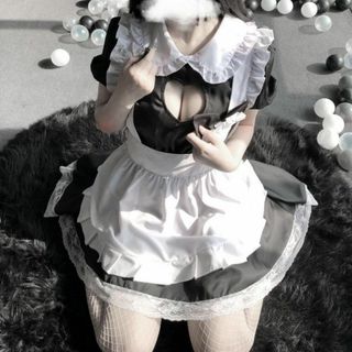 【ストッキン付き】コスプレ♥可愛いハートメイド服♥セクシーランジェリーセット(衣装)