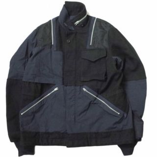 サカイ(sacai)のsacai 18aw ブルゾン ナイロン ウール コットン ドッキングジャケット(ブルゾン)