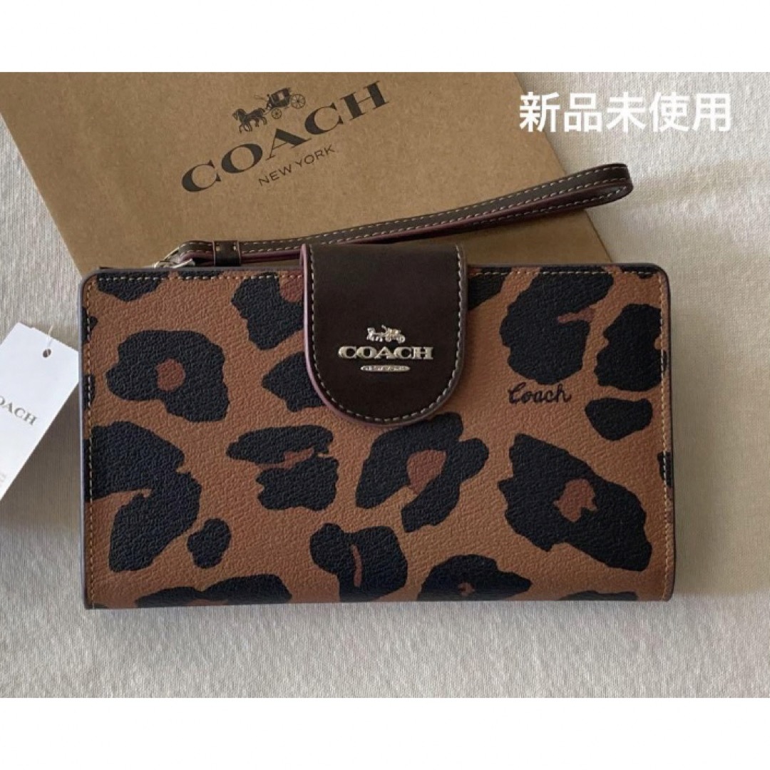 新品　COACHコーチ　長財布　折り財布　レオパード　ヒョウ柄　CC869 | フリマアプリ ラクマ