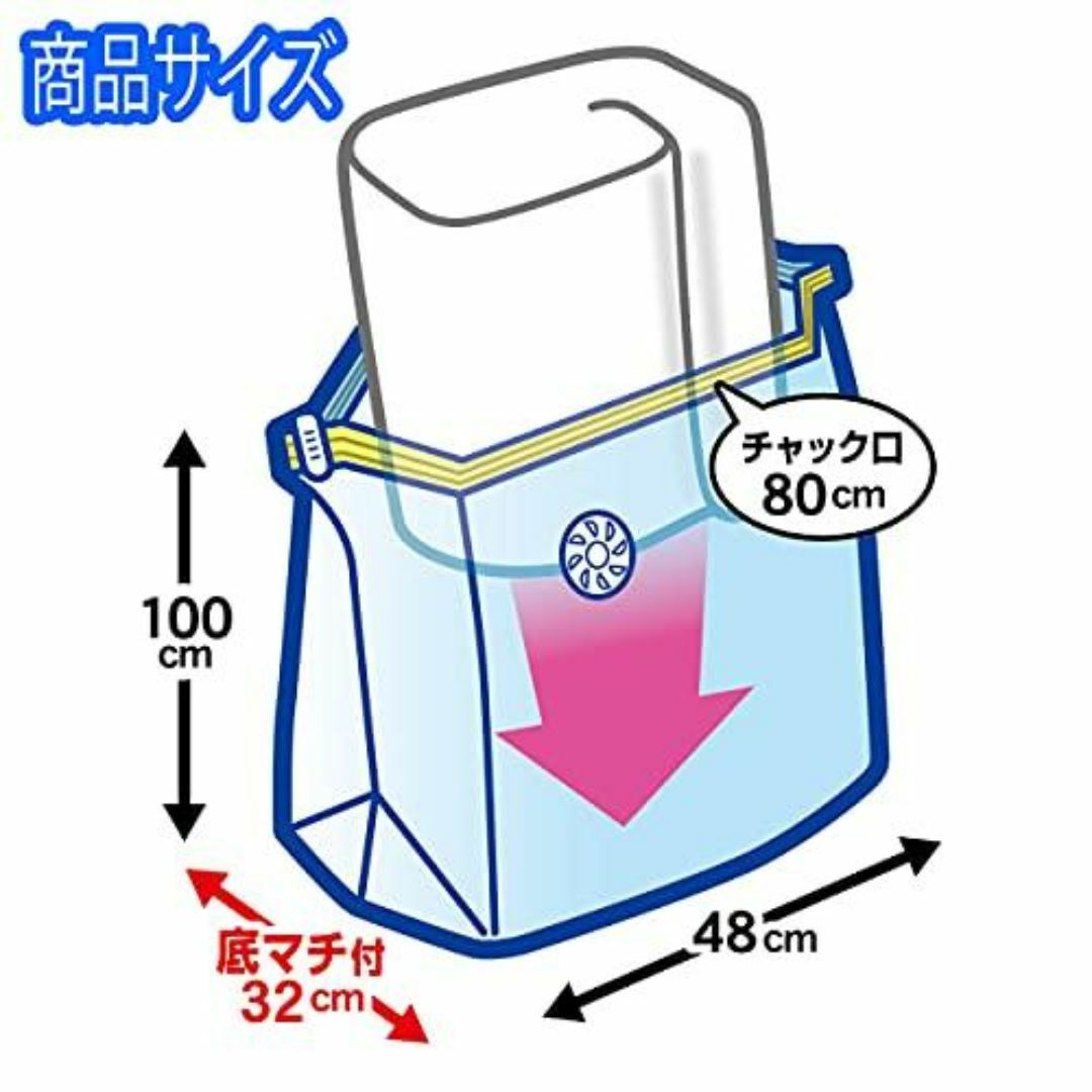 東和産業 収納袋 上から押すだけ圧縮パック ふとん用 クリア  1 管11zU インテリア/住まい/日用品の収納家具(キッチン収納)の商品写真