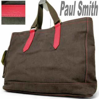 ポールスミス(Paul Smith)のポールスミス トートバッグ A4収納可 ショルダーバッグ ブラウン キャンバス(トートバッグ)