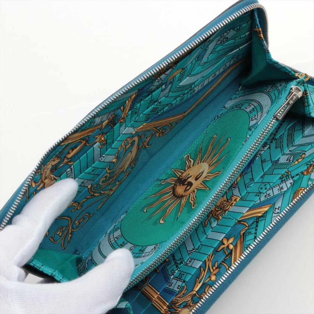 Hermes(エルメス)のエルメス アザップロングシルクイン ヴォーエプソン  ブルー レディース レディースのファッション小物(財布)の商品写真
