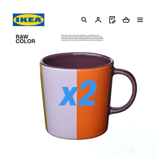 イケア(IKEA)のIKEA イケア　限定コレクション　テサッマンス　マグカップ　2個セット(グラス/カップ)