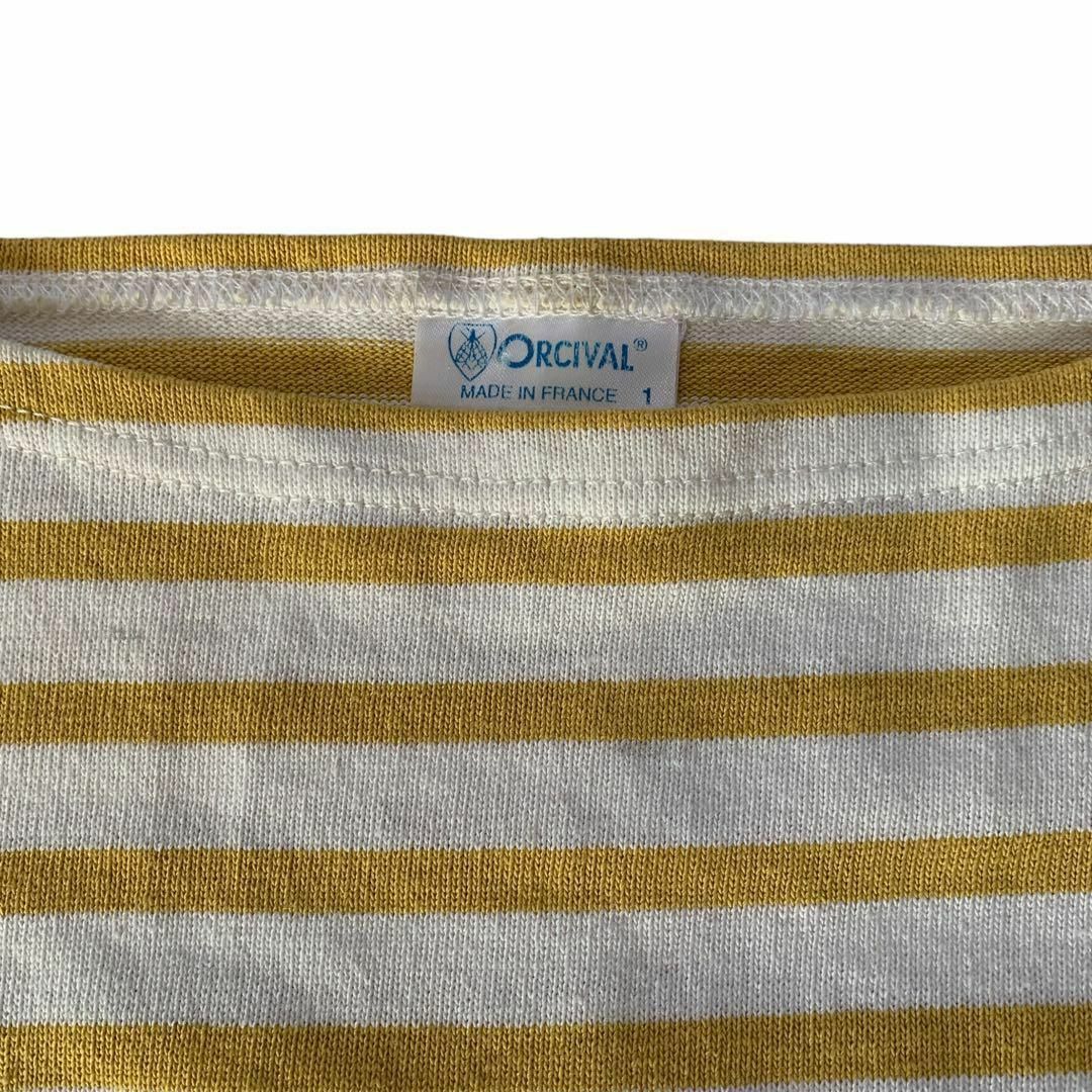 ORCIVAL(オーシバル)のORCIVAL オーシバル 黄×白 ボーダー Tシャツ カットソー 長袖 レディースのトップス(Tシャツ(長袖/七分))の商品写真