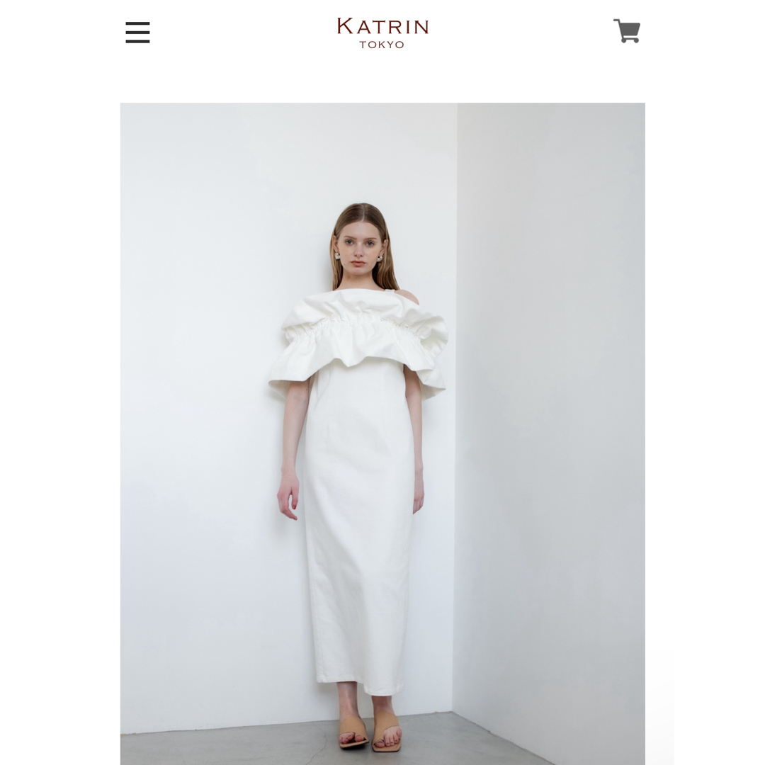 mana様　専用katrin tokyo  フリル　デニム　ワンピース　ドレス レディースのワンピース(ロングワンピース/マキシワンピース)の商品写真