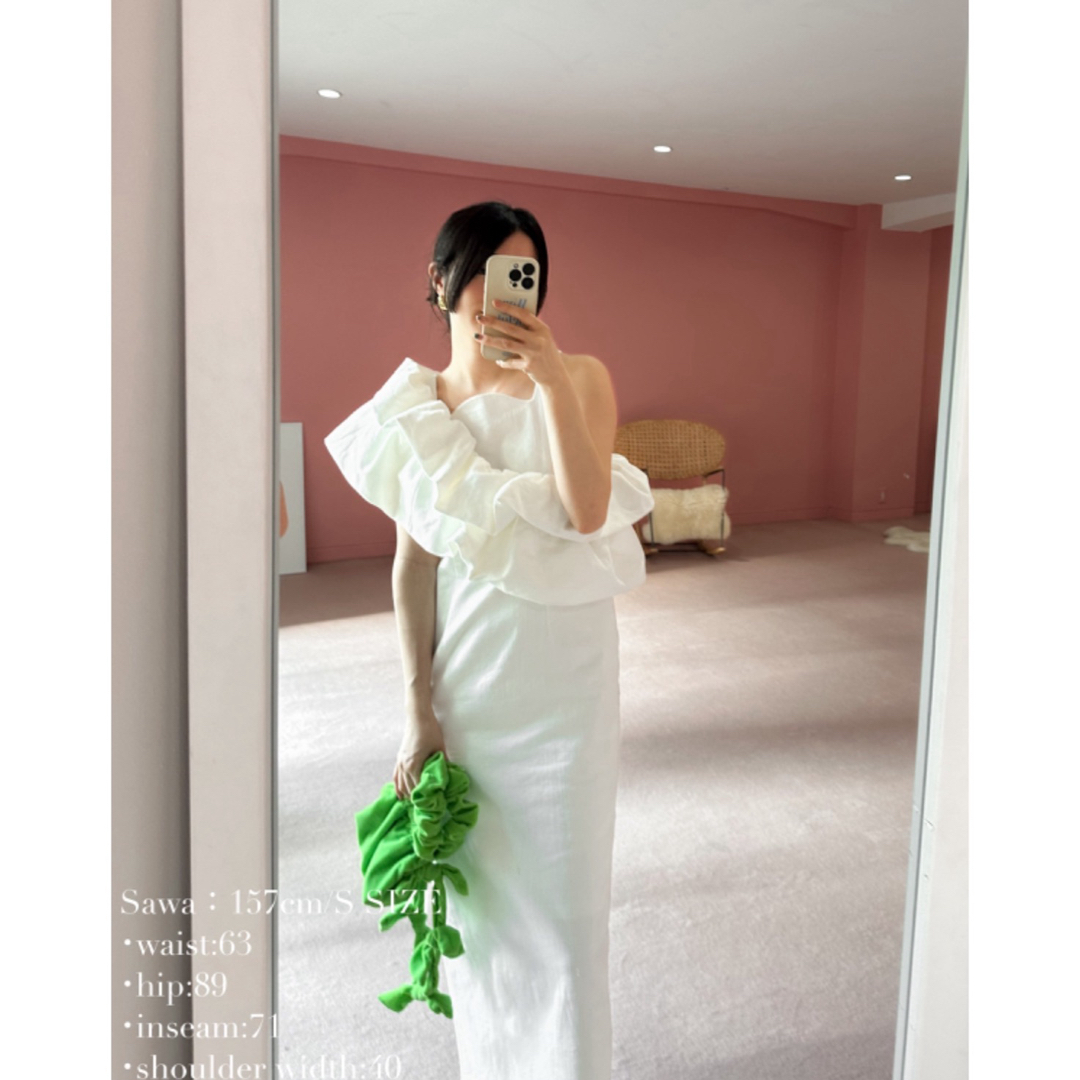 mana様　専用katrin tokyo  フリル　デニム　ワンピース　ドレス レディースのワンピース(ロングワンピース/マキシワンピース)の商品写真