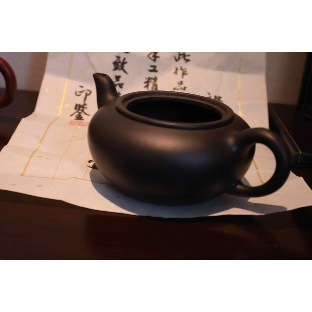 中国茶器　宜興紫砂　黒泥　壺　急須 エンタメ/ホビーの美術品/アンティーク(陶芸)の商品写真