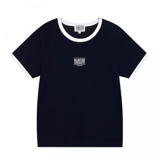 マリテフランソワジルボー(MARITHE + FRANCOIS GIRBAUD)のMARITHE FRANCOIS GIRBAUD リンガー T シャツ ネイビー(Tシャツ(半袖/袖なし))