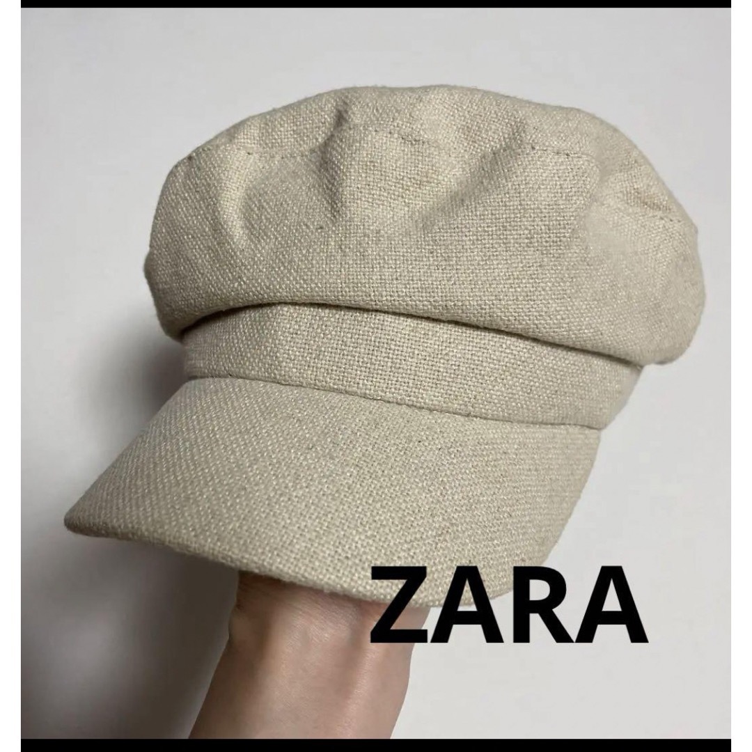 ZARA(ザラ)のZARA ザラ　キャスケット　ベージュ　Sサイズ レディースの帽子(キャスケット)の商品写真