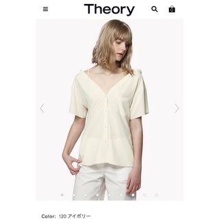 セオリー(theory)の新品タグ付きtheory オフショルダーブラウス(シャツ/ブラウス(半袖/袖なし))