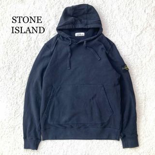 STONE ISLAND - 【美品】STONE ISLAND ブラック パーカー プルオーバー フーディ