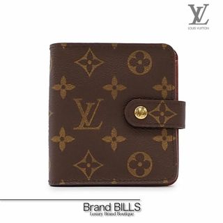 ルイヴィトン(LOUIS VUITTON)の未使用品 ルイ ヴィトン コンパクトジップ 折り財布 M61667 モノグラム ブラウン ゴールド金具(財布)