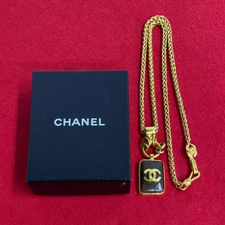 シャネル(CHANEL)のほぼ未使用 箱付 コメあり CHANEL シャネル 97A 刻印 ココマーク ロゴ ウッド ネックレス ペンダント アクセサリー ゴールド 32739(ネックレス)