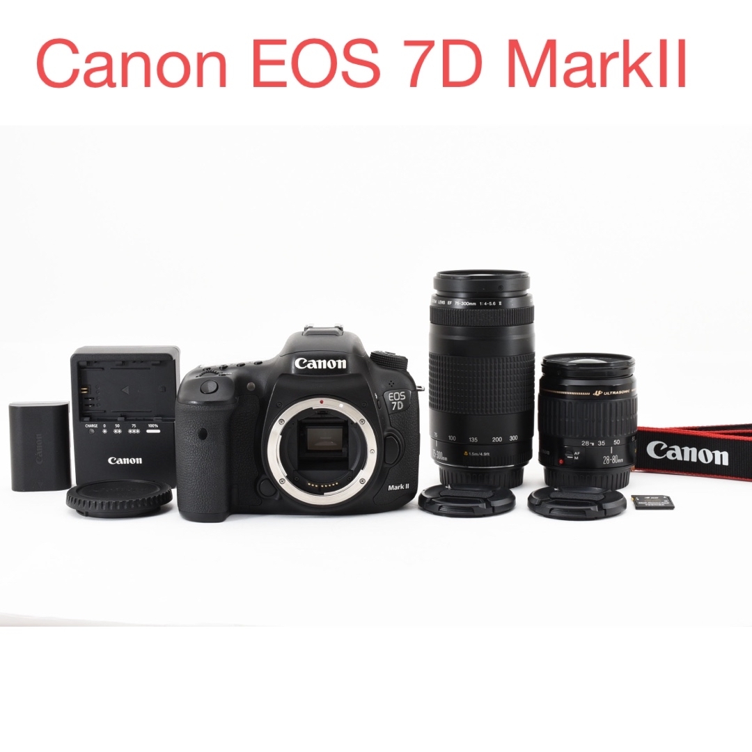 動画/保証/Canon EOS 7D Mark II標準&望遠ダブルレンズセット 動画/保証/Canon EOS 7D Mark II標準&望遠ダブルレンズセット