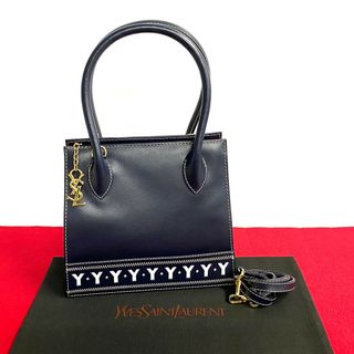 Saint Laurent - ほぼ未使用 カード付 YVES SAINT LAURENT イヴサンローラン カットアウト ロゴ YSL レザー 2way ハンドバッグ ショルダーバッグ 17137