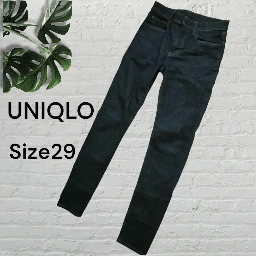 UNIQLO(ユニクロ)のUNIQLO JEANS  ウルトラストレッチスキニーフィットジーンズ29 黒 メンズのパンツ(デニム/ジーンズ)の商品写真