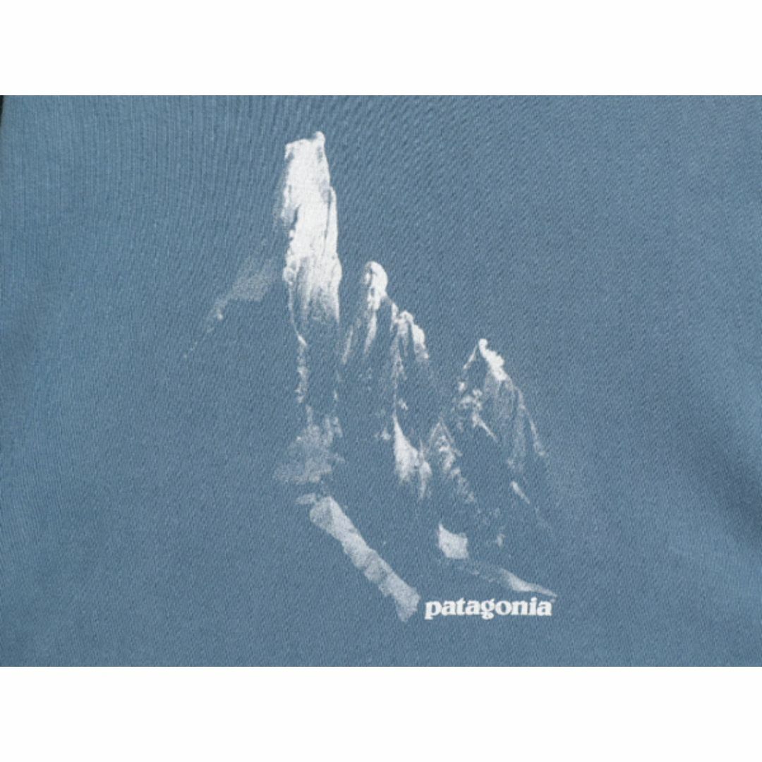 patagonia(パタゴニア)の90s 00s USA製 ★ パタゴニア グラフィック プリント 長袖 Tシャツ メンズ M / 90年代 00年代 Patagonia Beneficial ロンT アウトドア 青 メンズのトップス(Tシャツ/カットソー(七分/長袖))の商品写真