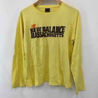 ニューバランス(New Balance)のNEW BALANCE ニューバランス メンズ Tシャツ（長袖）ロゴプリント イエロー(Tシャツ/カットソー(半袖/袖なし))