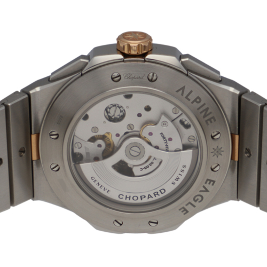 Chopard(ショパール)の【120289】Chopard ショパール  298609-6001 アルパインイーグル クロノ ブラックダイヤル PG/SS 自動巻き 保証書 純正ボックス 腕時計 時計 WATCH メンズ 男性 男 紳士【中古】 メンズの時計(腕時計(アナログ))の商品写真