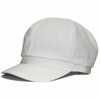 帽子 大きいサイズ コットン素材 ビッグサイズ キャスケット ラージ ホワイト(キャスケット)