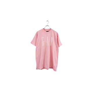 90's old GAP pink T-shirt ギャップ 半袖Tシャツ ピンク サイズL ロゴ刺繍 ヴィンテージ 6(Tシャツ/カットソー(半袖/袖なし))