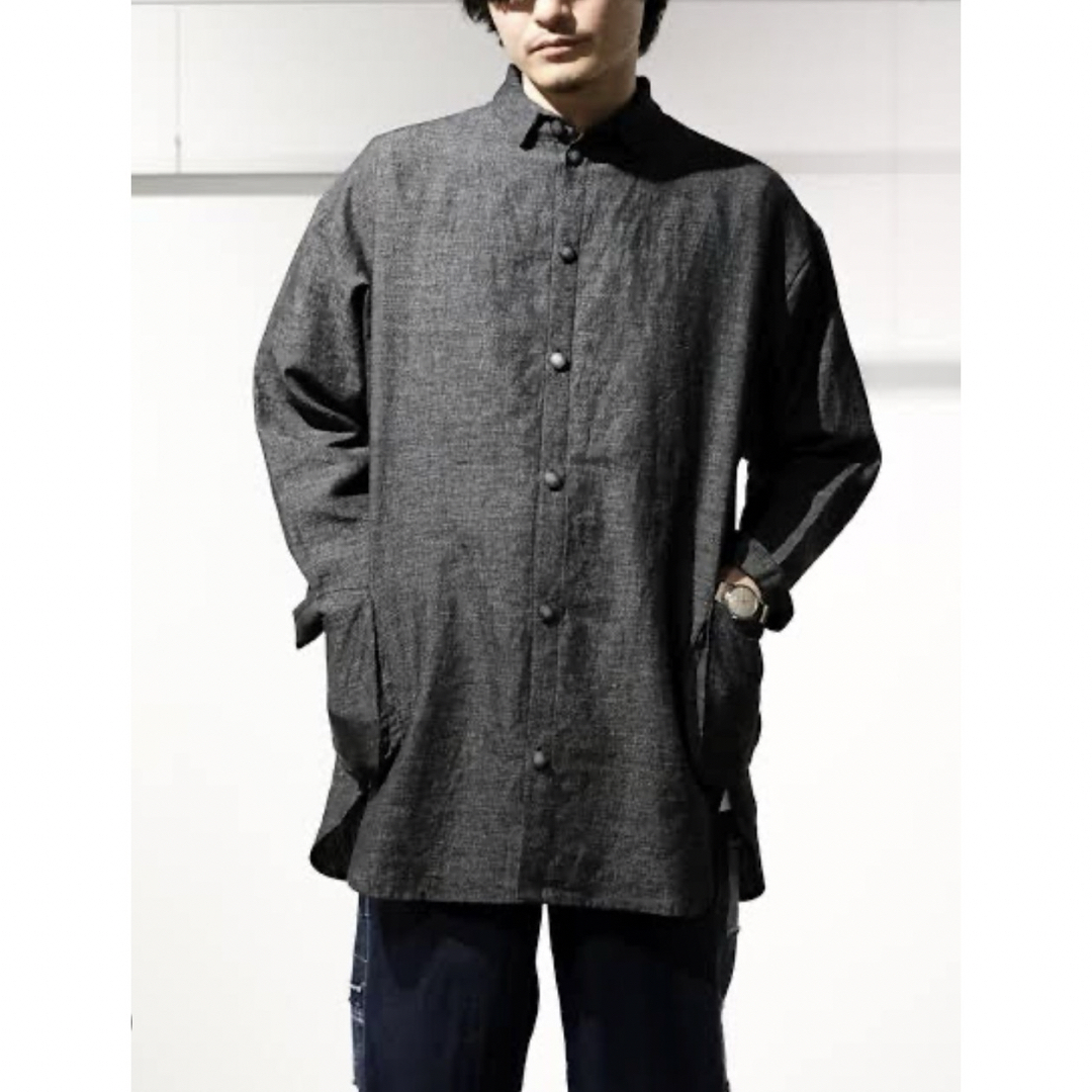 PORTER CLASSIC(ポータークラシック)のPORTER CLASSIC　"BRESSON" LINEN SHIRT 4 メンズのジャケット/アウター(その他)の商品写真