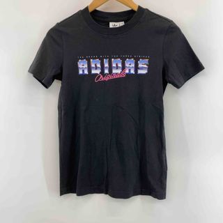 アディダス(adidas)のadidas（originals） アディダス（オリジナルス） レディース Tシャツ（半袖）ブラック ロゴプリント(Tシャツ(半袖/袖なし))