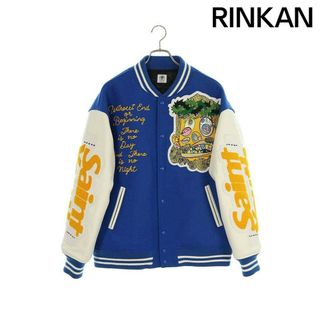 セントマイケル SAINT MICHAEL  21AW  TRAVIS JESUS STADIUM JACKET SM-A21-0000-074 ワッペントラヴィスジーザススタジアムジャケットブルゾン メンズ L(ブルゾン)