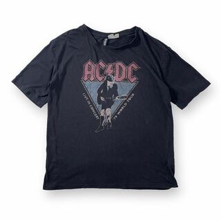 H&M - ACDC バンドTシャツ ロックTシャツ アンガスヤング ブラック M