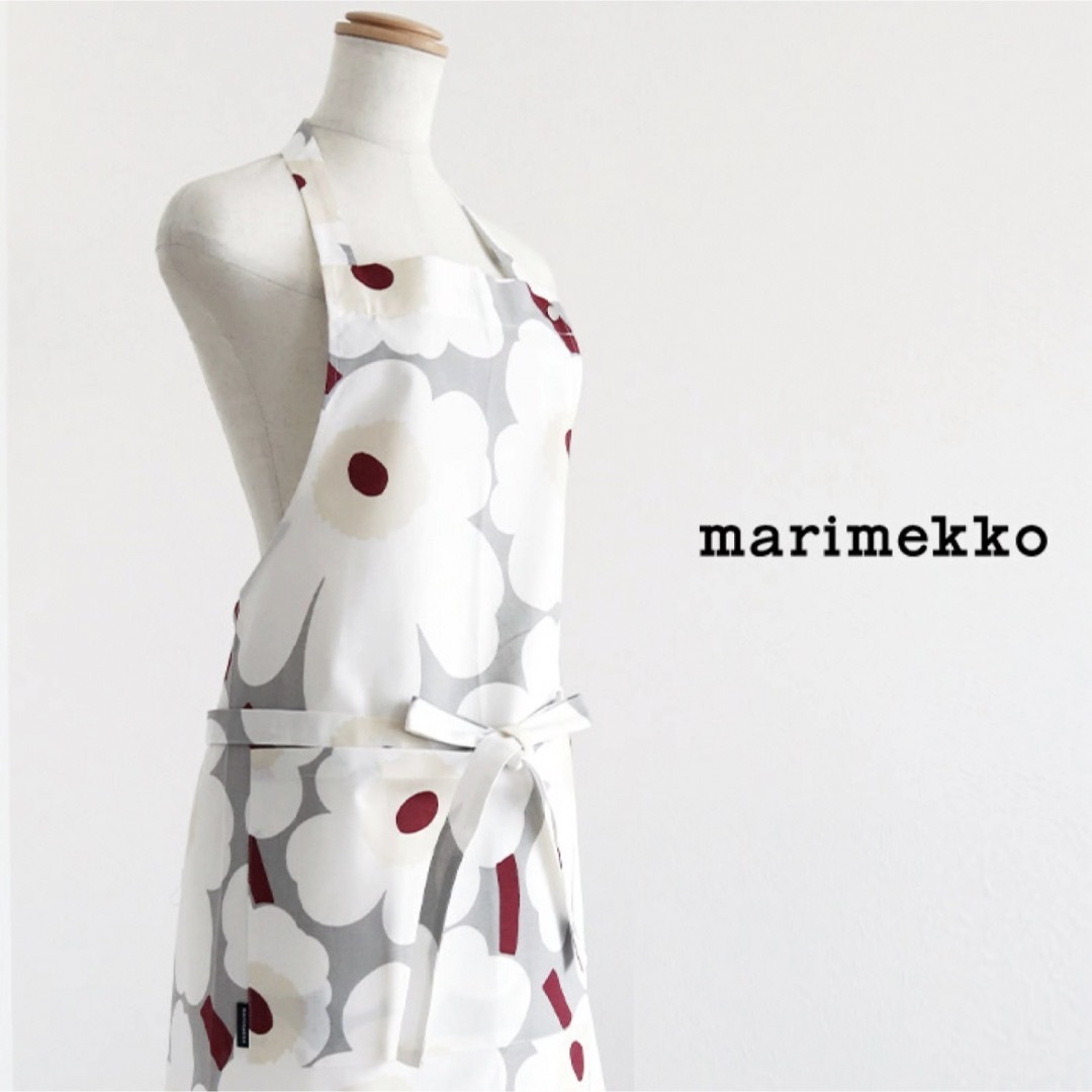 marimekko(マリメッコ)の新品 マリメッコ PIENI UNIKKO ウニッコ エプロン ライトグレー インテリア/住まい/日用品のキッチン/食器(収納/キッチン雑貨)の商品写真