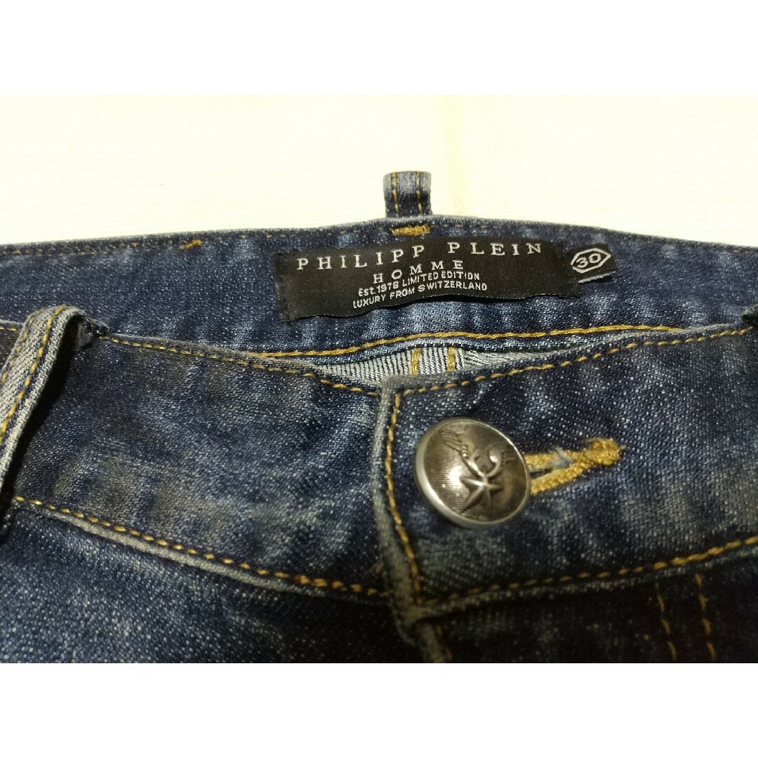 PHILIPP PLEIN フィリッププレインダメージジーンズ size30 メンズのパンツ(デニム/ジーンズ)の商品写真