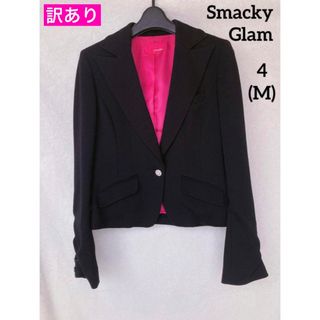 スマッキーグラム(SmackyGlam)のSmacky Glam スマッキーグラム テーラード ジャケット M 黒 裏地付(テーラードジャケット)