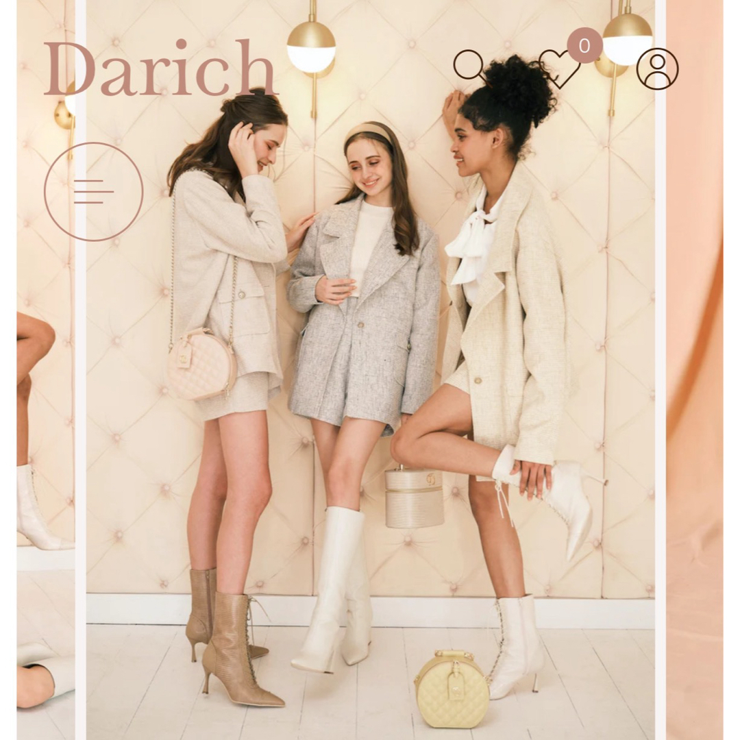 Darich(ダーリッチ)のdarich 新品タグ付き ミックスカラージャケット セットアップ  ダーリッチ レディースのレディース その他(セット/コーデ)の商品写真