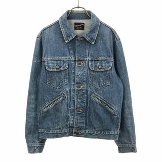 ラングラー(Wrangler)のラングラー 長袖 デニムジャケット M ブルー系 Wrangler ジージャン メンズ 古着 【240411】(Gジャン/デニムジャケット)