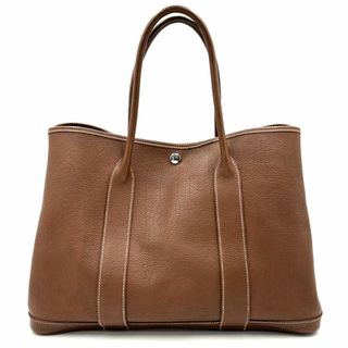 エルメス(Hermes)の【在庫一掃】HERMES エルメス ハンドバッグ ガーデンパーティーPM トートバッグ 鞄 かばん □K刻印 ネゴンダ    ブラウン 茶 シルバー金具 レディース 2007年【中古品】(ハンドバッグ)