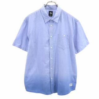 ステューシー(STUSSY)のステューシー 半袖 シャツ XL ブルー系 STUSSY メンズ 古着 【240411】 メール便可(シャツ)