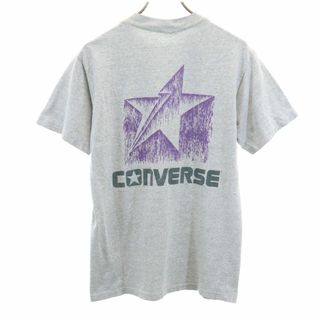 コンバース(CONVERSE)のコンバース 90s オールド シングルステッチ バックプリント 半袖 Tシャツ グレー CONVERSE メンズ 古着 【240411】 メール便可(Tシャツ/カットソー(半袖/袖なし))