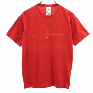 ナイキ(NIKE)のナイキ 90s 00s 白タグ オールド 半袖 Tシャツ L レッド NIKE メンズ 古着 【240411】 メール便可(Tシャツ/カットソー(半袖/袖なし))