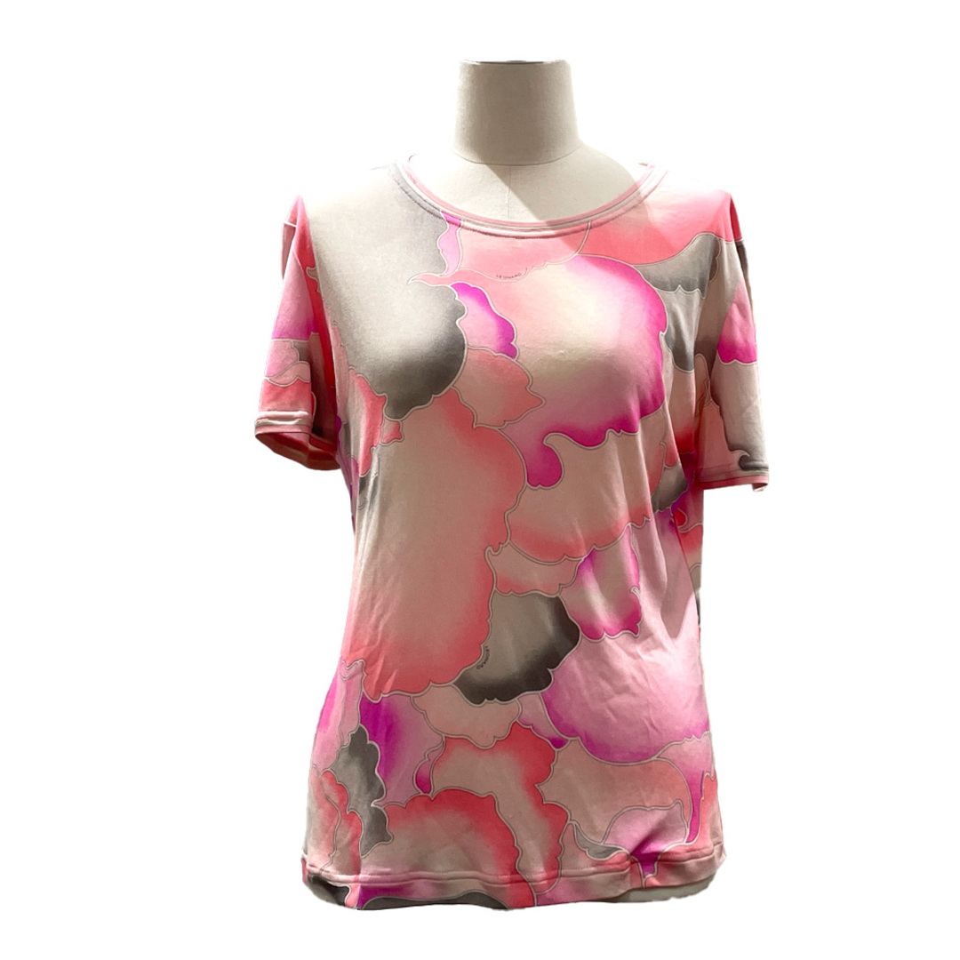 LEONARD(レオナール)のLEONARD サイズ40 花柄 ピンク Tシャツ トップス  カットソー レディースのトップス(カットソー(長袖/七分))の商品写真