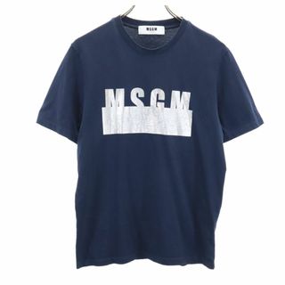 エムエスジイエム(MSGM)のエムエスジーエム 半袖 Tシャツ XS ネイビー MSGM メンズ 古着 【240411】 メール便可(Tシャツ/カットソー(半袖/袖なし))