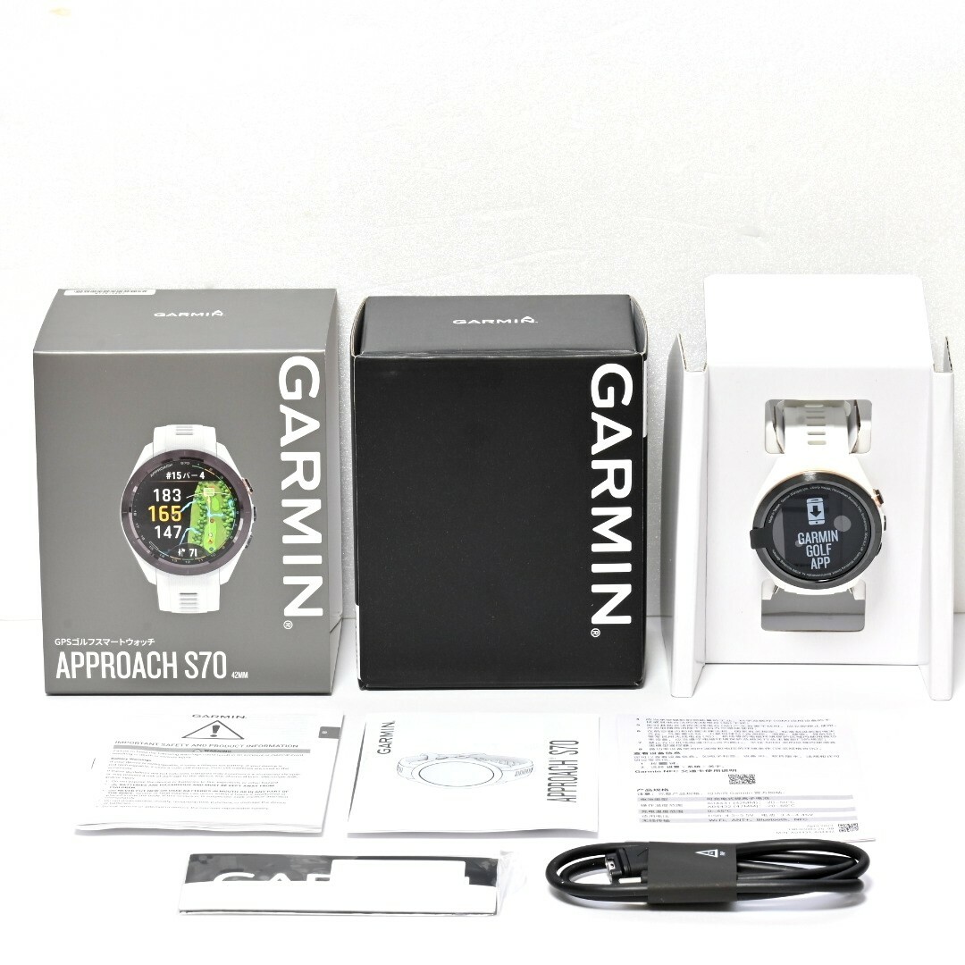 GARMIN(ガーミン)の【新品】GARMIN Approach S70 42mm スマートウォッチ メンズの時計(腕時計(デジタル))の商品写真