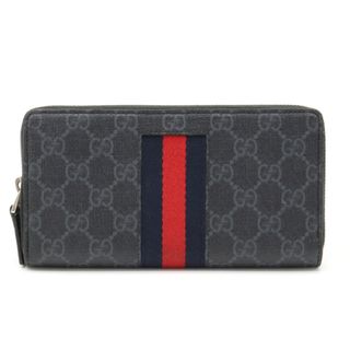 グッチ(Gucci)のグッチ GGスプリーム ニューウェブ ラウンドファスナー （12360237）(財布)